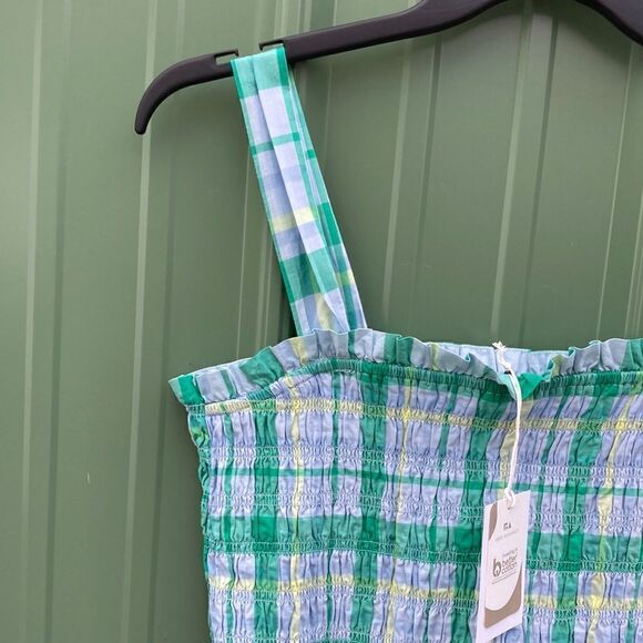 Women's Cotton Pullover Smocked Tank Top Shirt Size M - Picture 2 of 8